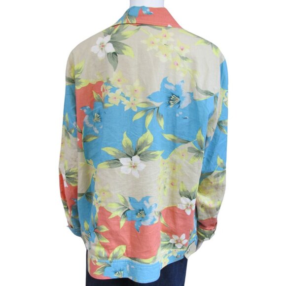 Vintage National Floral Khaki Blazer Jacket - Picture 3 of 5